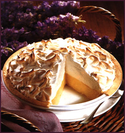 A lemon meringue pie